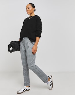 Check Tapered Trousers