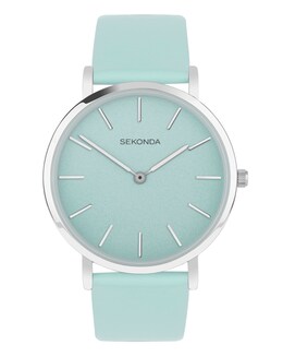 Sekonda Ladies Green Leather Strap Watch