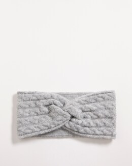 Grey Knot Detail Knitted Headband