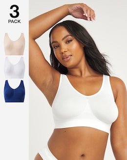 Plus Size Seamless Wireless Sleep And Sports Bra For Women, Thin