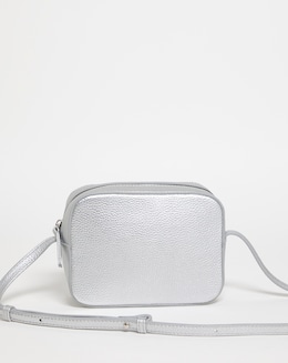 Silver Across Body Camera Bag