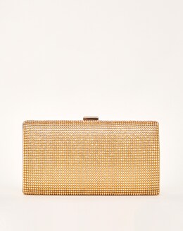 Gold Diamante Clutch Bag