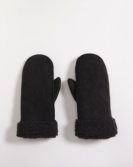Black Borg Detail Mittens