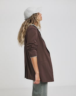 Chocolate Single Breasted Blazer