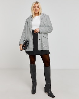 Houndstooth Single Breasted Blazer