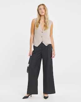 Turned Over Waistband Tailored Trouser