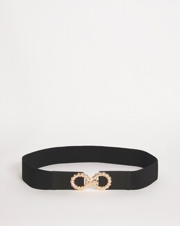 Twist Buckle Detail Elasticated Belt