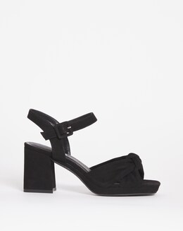 Knotted Heeled Sandal E Fit