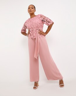 Joanna Hope Lace Jumpsuit
