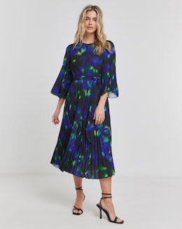 Joanna Hope Pleated Belted Midi Dress