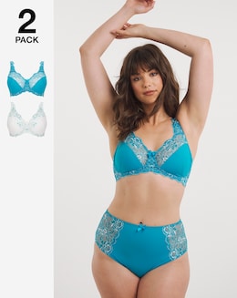 Pretty Secrets 2 Pack Ella Lace Full Cup Non-Wired Bras