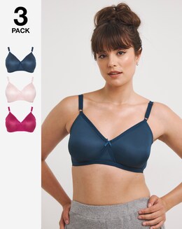 Pretty Secrets 3 Pack Claire Seamfree Non-Wired Bras