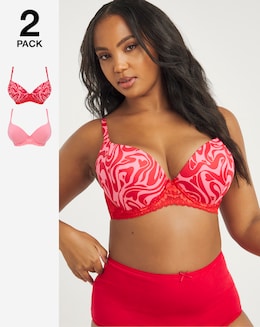 2 Pack Padded Boost Plunge Bras