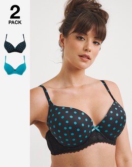 2 Pack Padded Boost Plunge Bras
