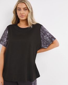 Sustainable Active Snake Print T-Shirt