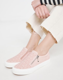 Bramble Zip Detail Slip on Trainer - Extra Wide Fit (EEE)