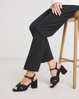 Citrus Crossover Detail Heeled Sandals Extra Wide EEE Fit