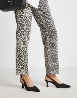 Verona Pointed Toe Slingback Heels Extra Wide EEE Fit