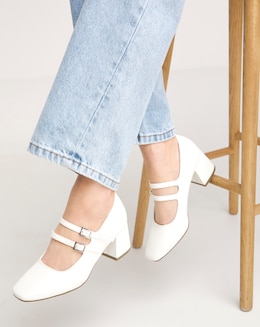 Kody Mary Jane Block Heeled Shoes Extra Wide EEE Fit