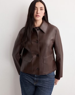 Mango Faux Leather Jacket - Image
