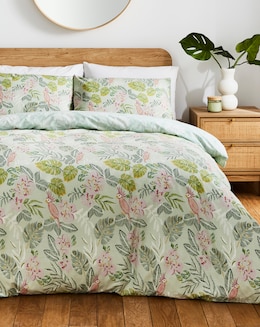Tasmin Tropical Leaf Print Duvet Cover Set