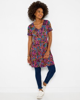 Robe Tunique Femme Paula Deen Grise - Taille XL - Très Bon état