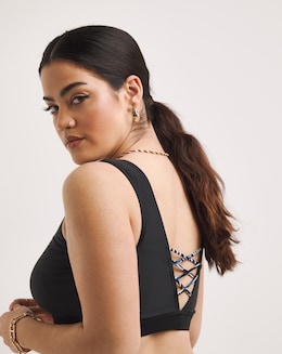 Simply Be Sports Cut Out Detail Bikini Top