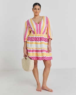 Tropadelic Jacquard Mini Beach Dress