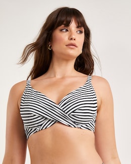 Figleaves Tailor Underwired Non- Padded Wrap Plunge Bikini Top