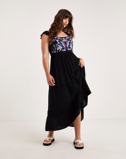 Figleaves Frida Embroidered Maxi Beach Dress