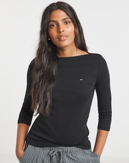 Tommy Hilfiger Three Quarter Sleeve Boat Neck