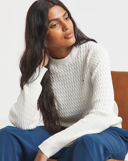 Tommy Hilfiger Cable Fine Knit Long Sleeve Sweater
