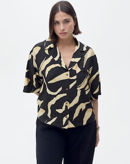 Mango Printed Short-Sleeved Shirt