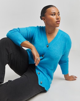 Blue Boyfriend Cardigan