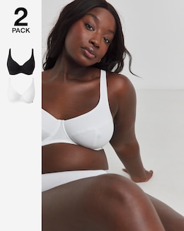 Slimma 2 Pack Cotton Wired Full Cup Bras B-G