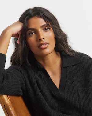 V-Neck Collared Jumper - Image 4