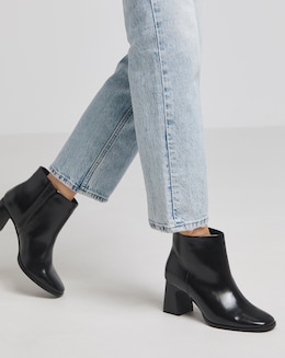 Loise Block Heel Ankle Boots Extra Wide EEE Fit