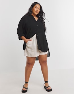 Black Crinkle Shirt