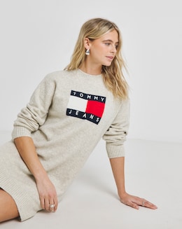 Tommy Jeans Melange Flag Sweater Dress