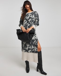 Religion Brushed Yarn Reverse Dress