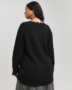 Lace Trim Longline Jumper - Image 3