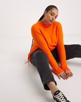 Orange Colour Pop Slouchy Jumper