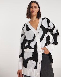 Mono Animal Pattern Cardigan