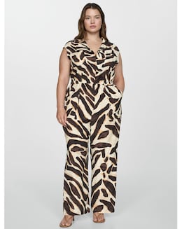 Mango Animal Print Jumpsuit