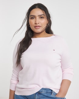 Tommy Hilfiger Jersey Stitch Long Sleeve Boat Neck Sweater
