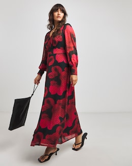 Flounce London Printed Chiffon Midaxi