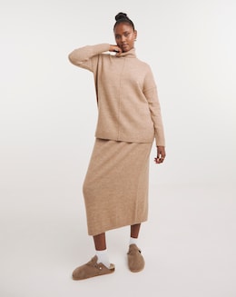 Mink Roll Neck Longline Jumper