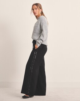 Simply Be Side Stripe Wide Leg Trousers - Image