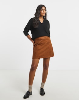 Simply Be Suedette Mini Skirt - Image