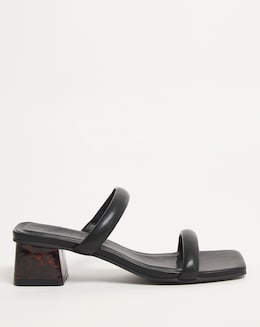Tortoise Heel Mule Sandal - Extra Wide Fit (EEE)